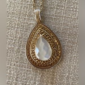 Anna Beck GORGEOUS Moonstone Teardrop Pendant Necklace